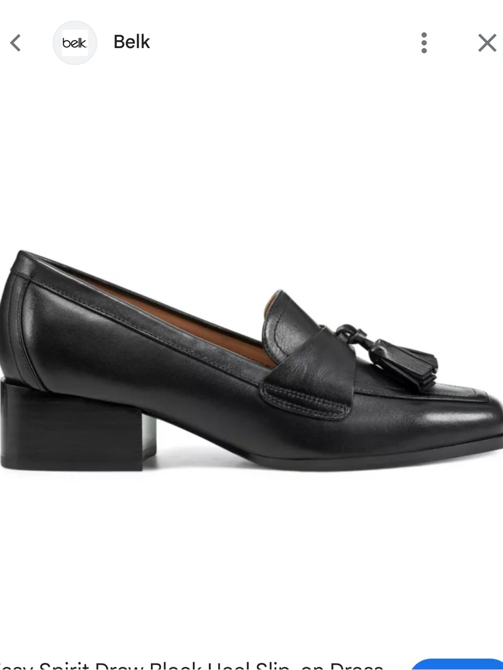 Easy Spirit Black Leather Tassel Slip-On Loafers - Picture 3 of 3